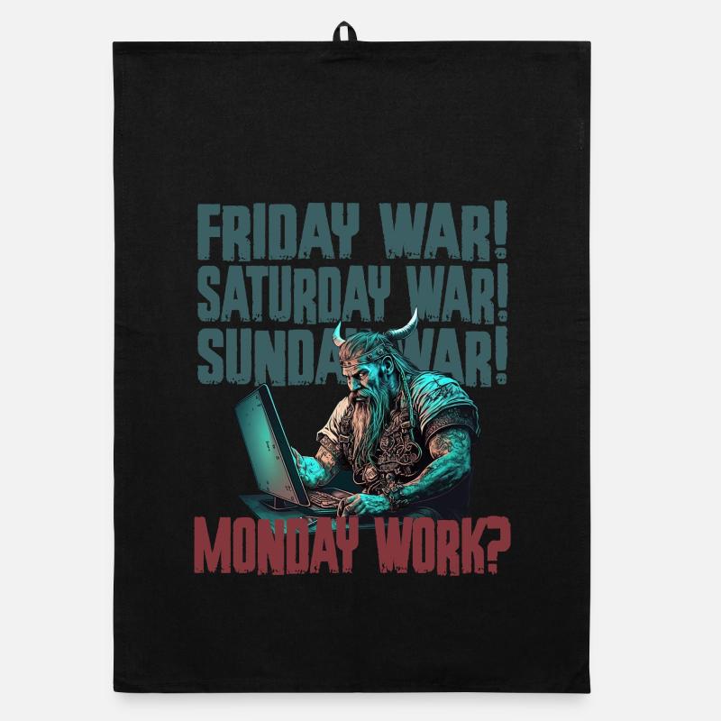 Monday work Programier-Wikinger Organic Geschirrtuch