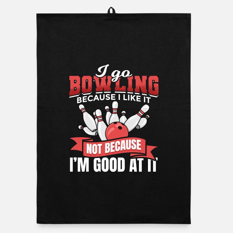 Je vais au bowling parce que j’aime ça Torchon bio