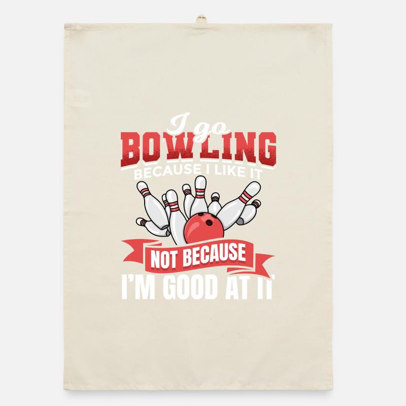 Je vais au bowling parce que j’aime ça Torchon bio