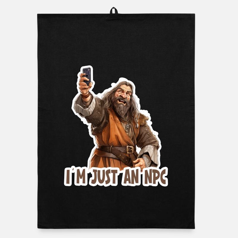 Sorry I'm Just a NPC – Funny RPG Design Organic dish towel