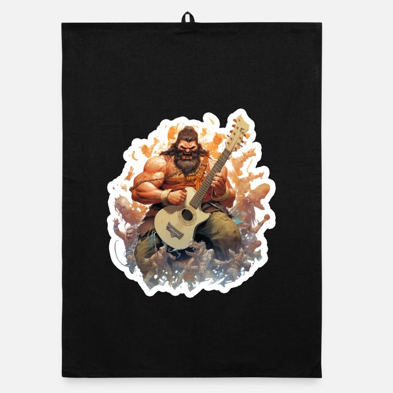 Barbar als Barde – Funny Fantasy RPG Design Organic Geschirrtuch