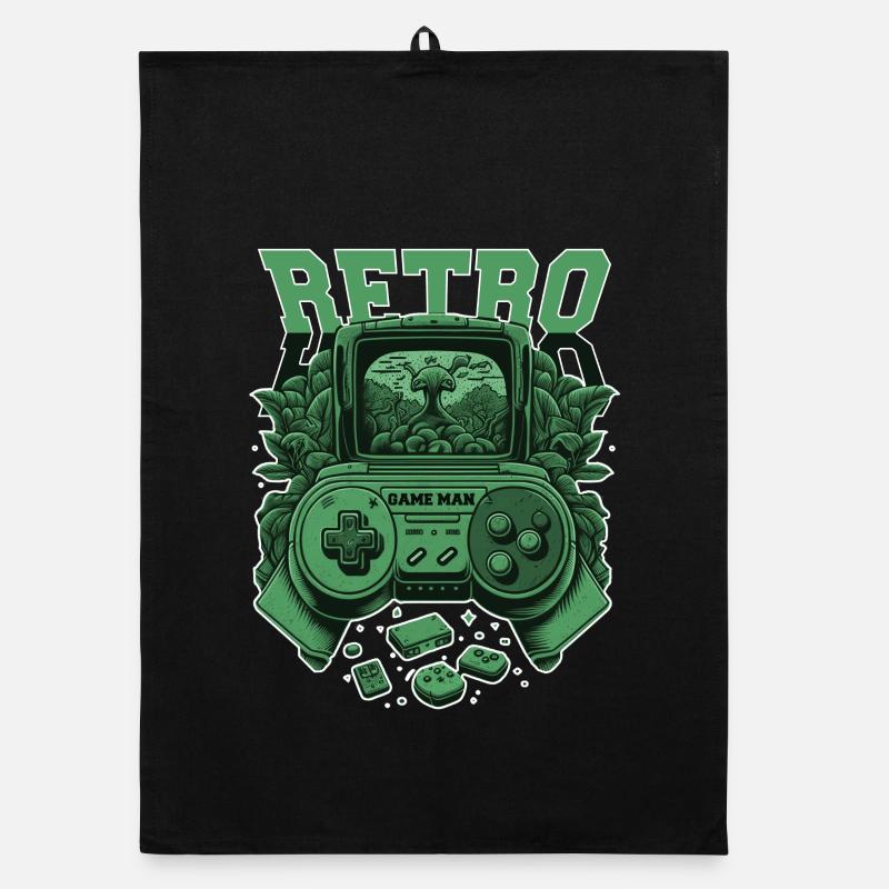 Retro Konsole Organic Geschirrtuch