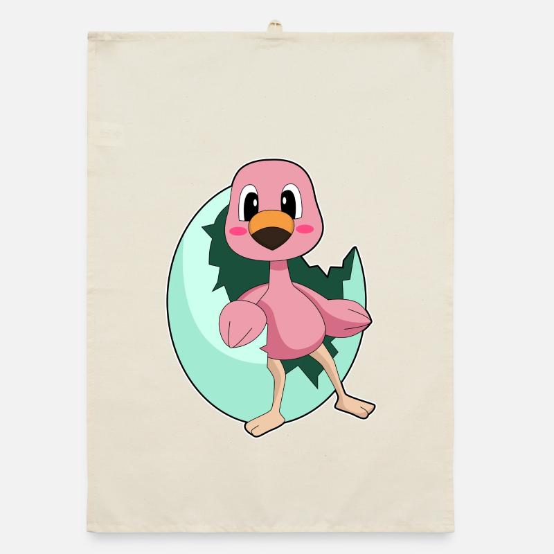 Flamingo Ei Organic Geschirrtuch