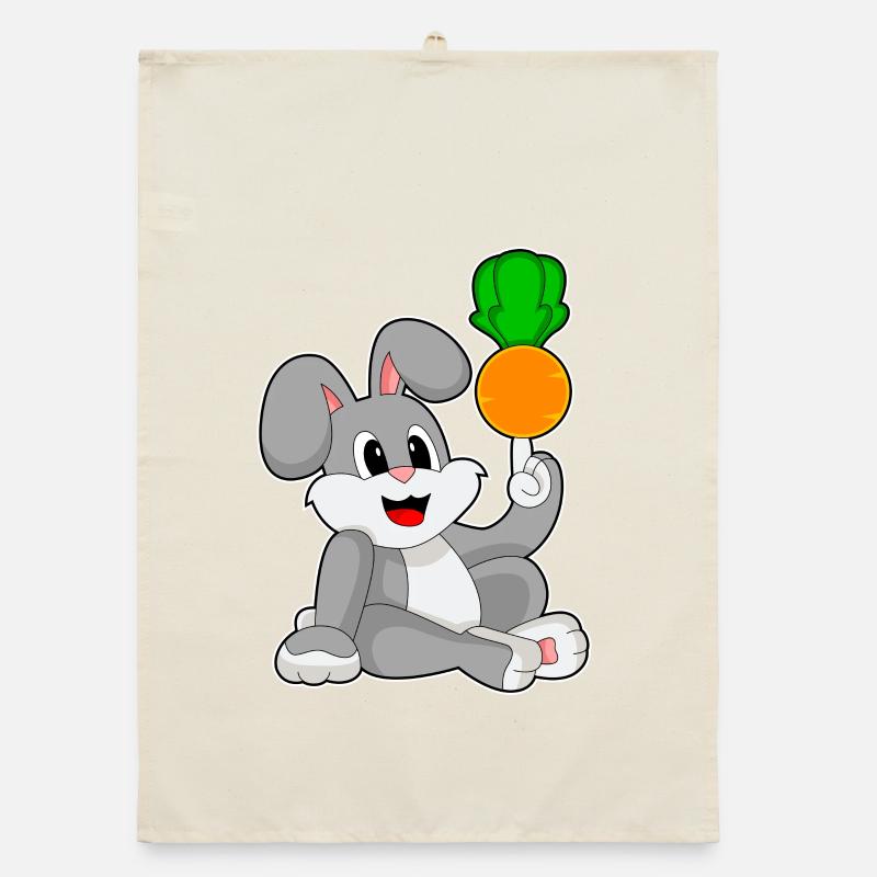 Rabbit carrot Organic dish towel