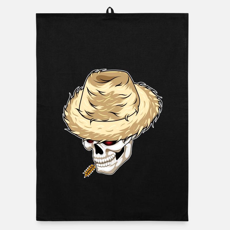 Ferme de blé Skull Farmer Torchon bio