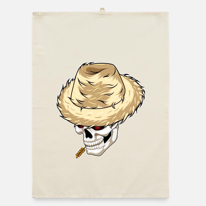 Ferme de blé Skull Farmer Torchon bio