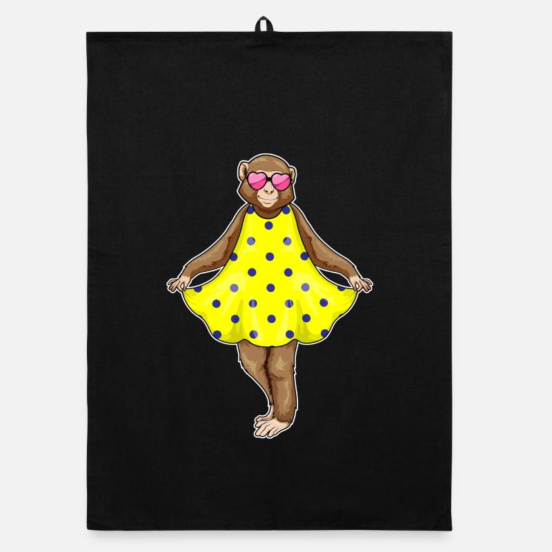 Affe Polka Dots Kleid Organic Geschirrtuch