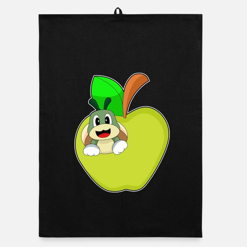 Caterpillar Apple Organic dish towel