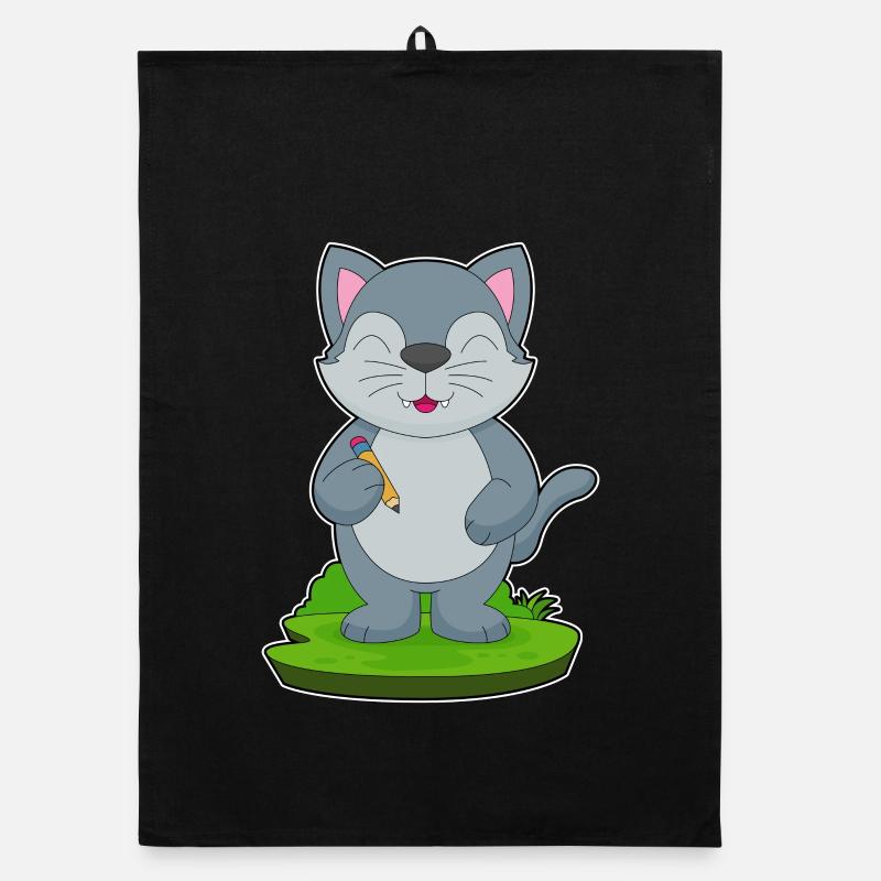 École du Crayon des Élèves Chats Torchon bio