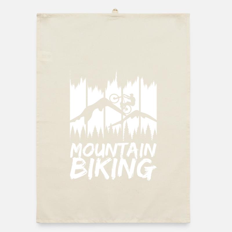 Fun mountain biking Organic dish towel