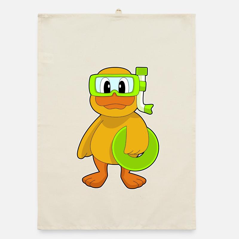Plongée en apnéa avec plongeur de canards Torchon bio