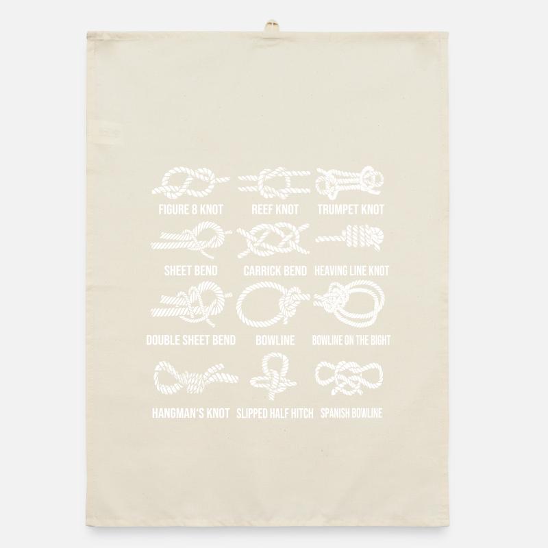 Sailing, sailboat, sailing knots, knotting Organic dish towel