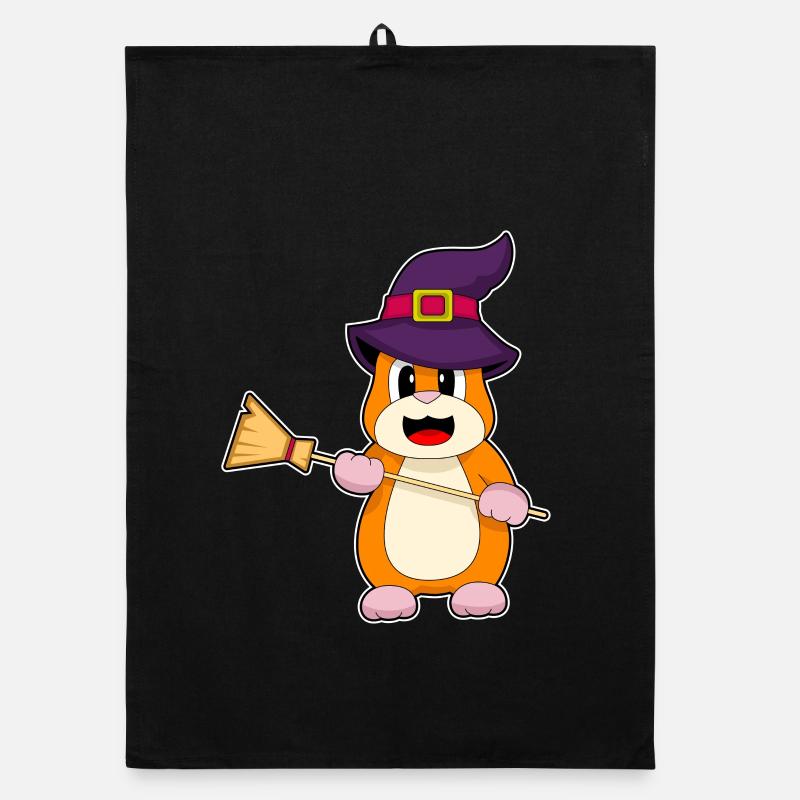 Hamster Witch Broom Organic dish towel