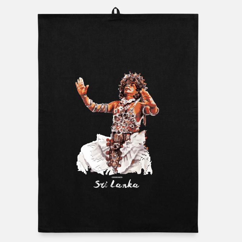 Sri Lankan Kandy Dancer - Udarata Kandyan dancer Organic dish towel