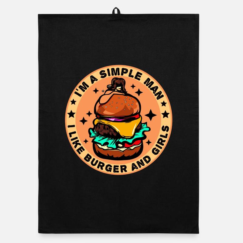 Burger Cheeseburger liebe - einfacher Mann Organic Geschirrtuch
