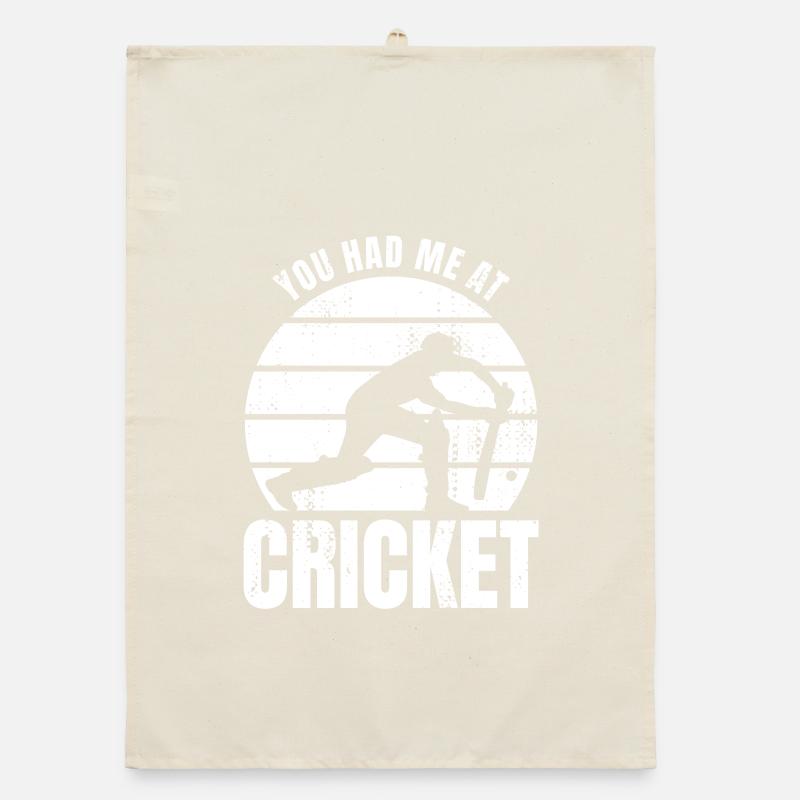 Cricketer Spruch Organic Geschirrtuch