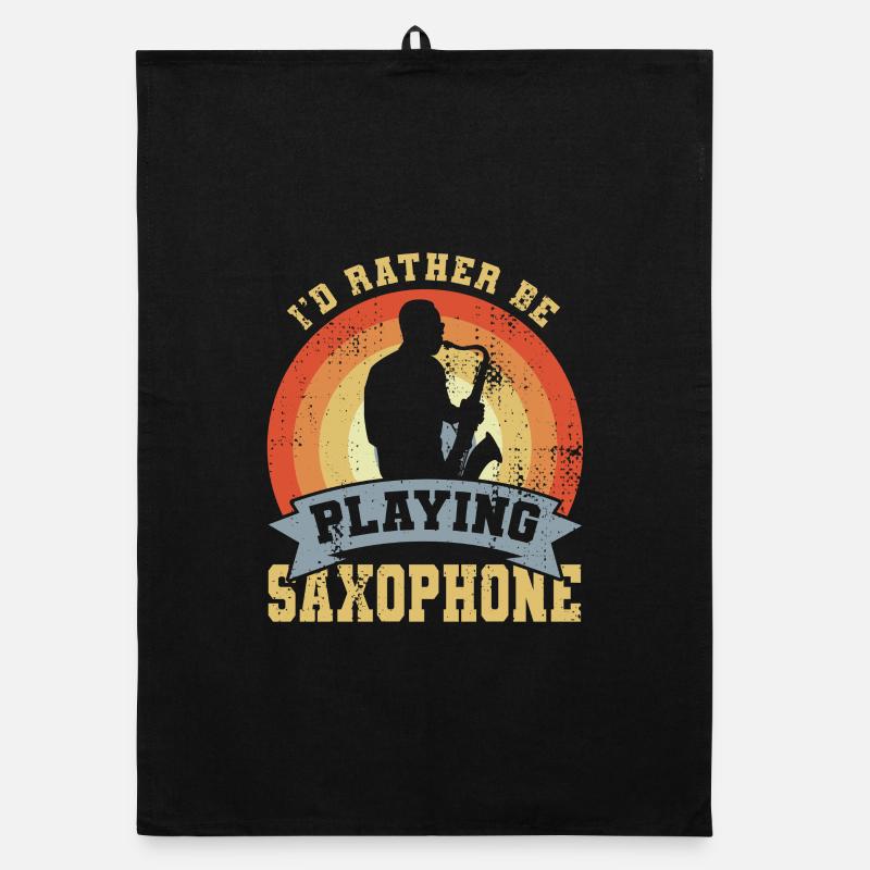 I’d Rather Be Playing Saxophone Organic Geschirrtuch