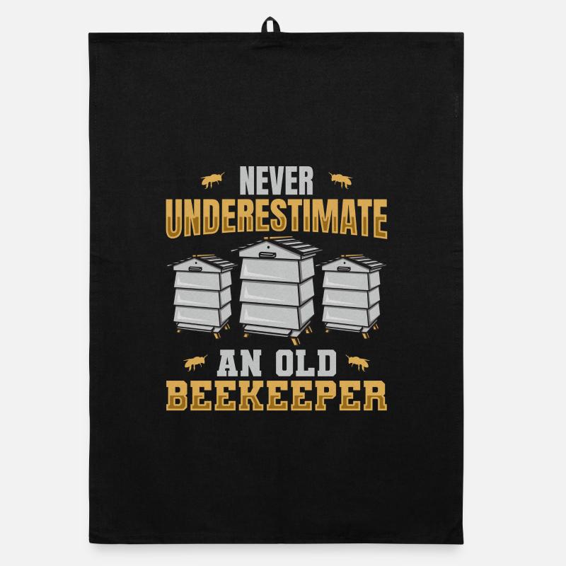Never Underestimate An Old Beekeeper Organic Geschirrtuch