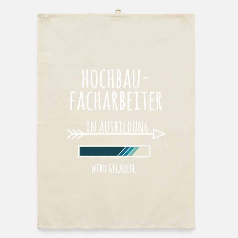 Hochbaufacharbeiter Ausbildung Beruf Geschenk Organic Geschirrtuch