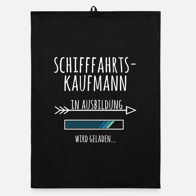 Schifffahrtskaufmann Schiffe Ausbildung Geschenk Organic Geschirrtuch