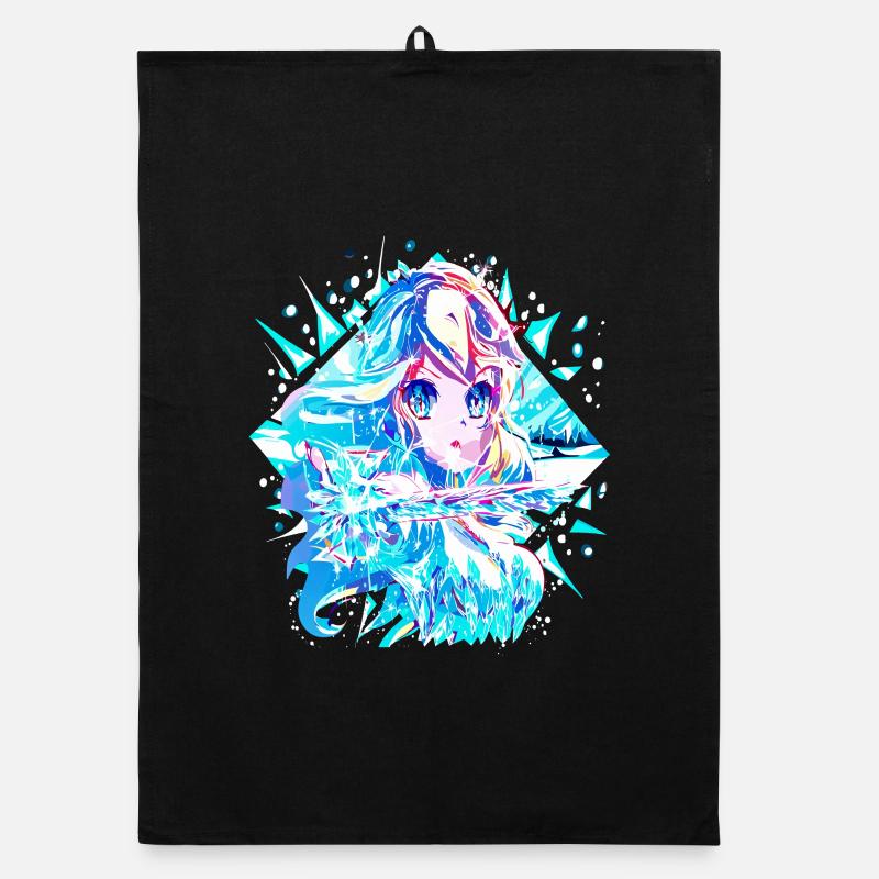 Anime Reine des neiges Princesse des glaces Torchon bio