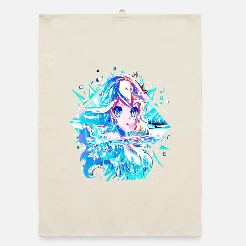 Anime Reine des neiges Princesse des glaces Torchon bio