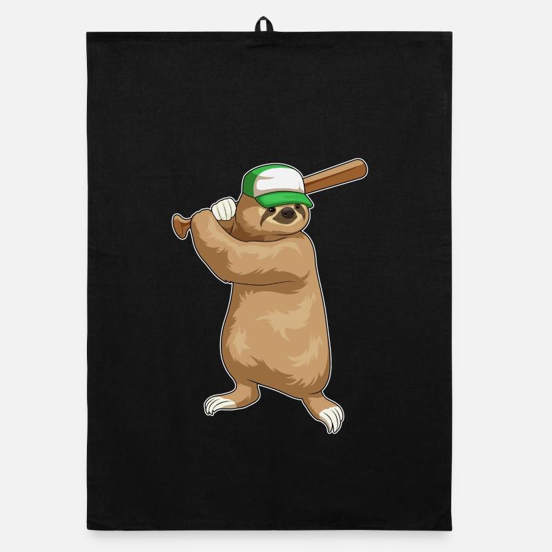 Sloth Baseball Batte de Baseball Torchon bio