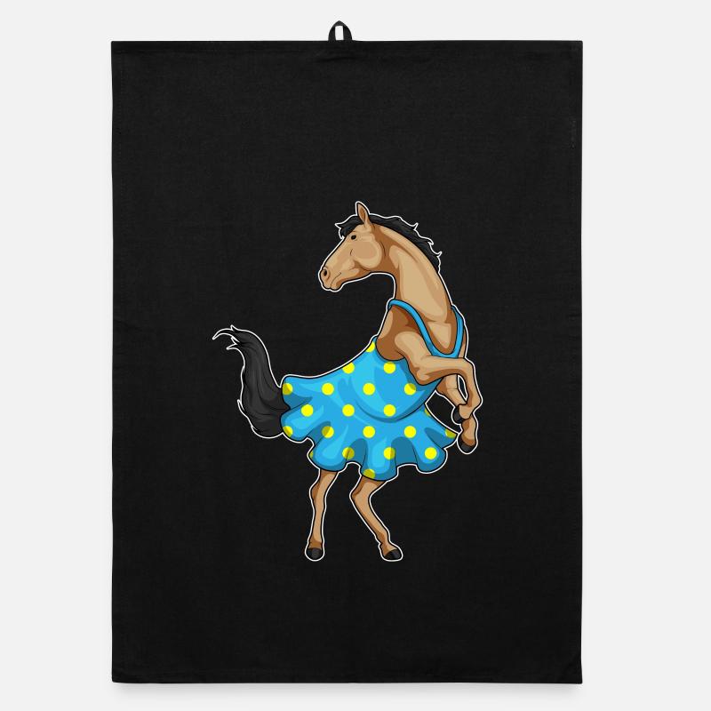 Pferd Polka Dots Kleid Organic Geschirrtuch