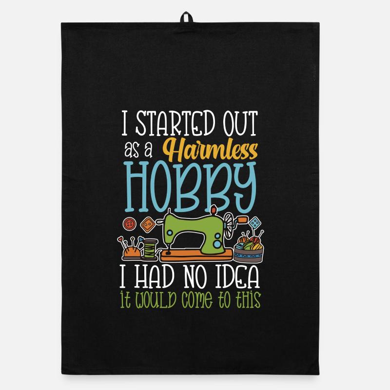 I started out as a harmless hobby sewing Organic Geschirrtuch