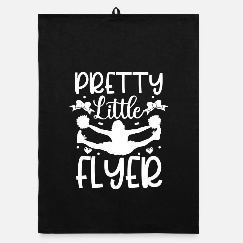 Pretty little flyer - Organic Geschirrtuch - Schwarz