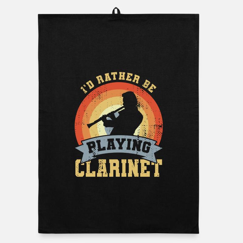 I'd rather play the clarinet Organic dish towel