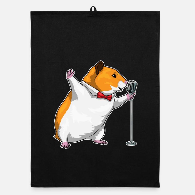 Hamster Singer Microphone Musique Torchon bio