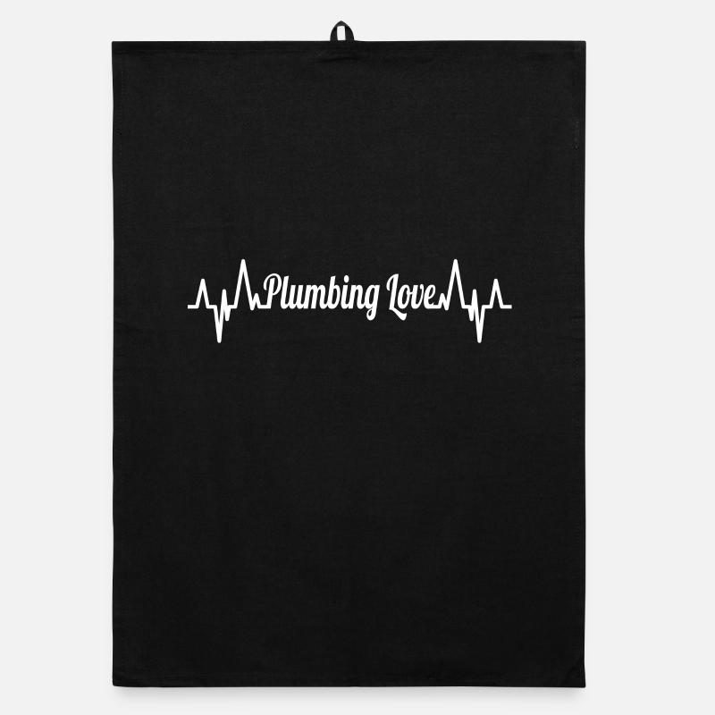 Plumber Heartbeat Organic dish towel
