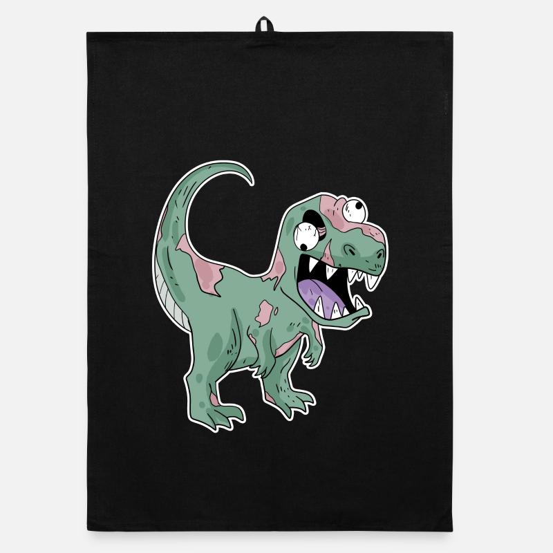 Dinosaure Zombie Effrayant Torchon bio