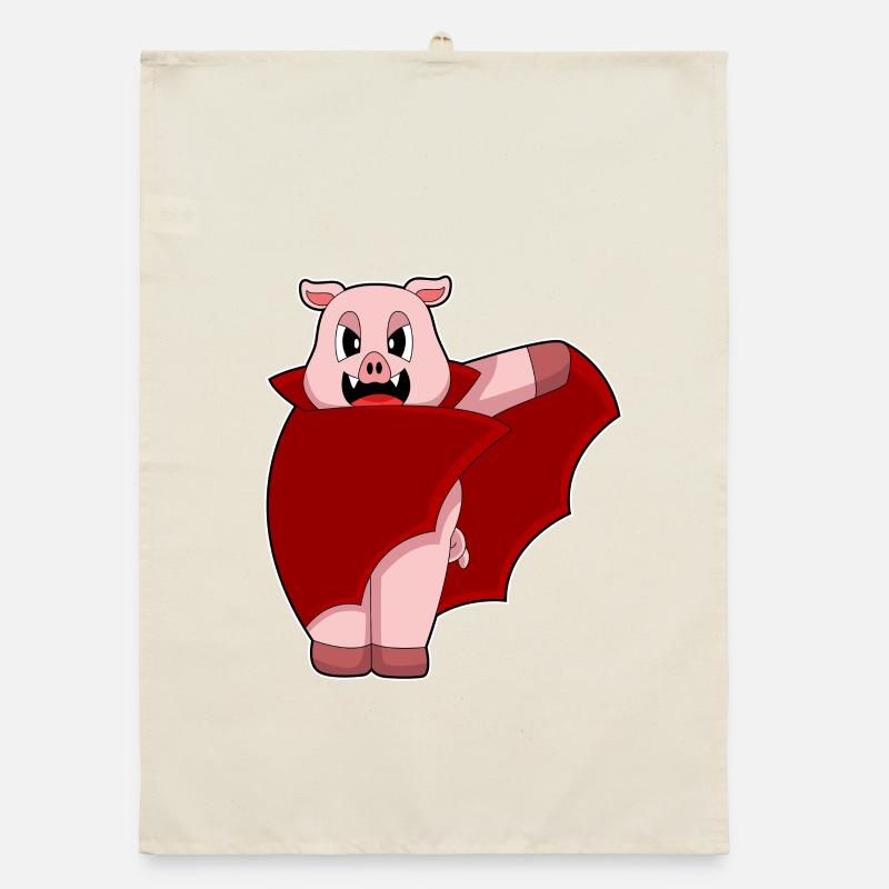 Cochon Halloween Bat Torchon bio