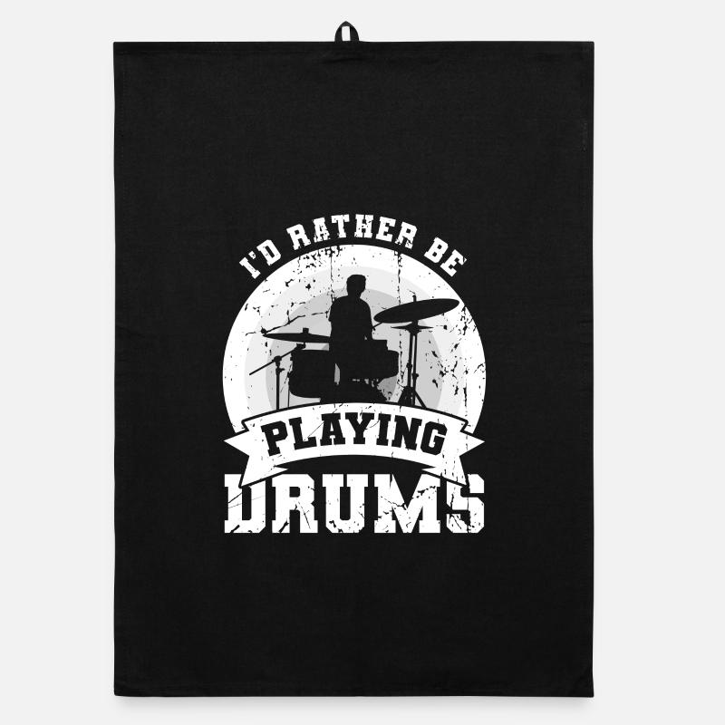 I'd rather play the drums Organic dish towel