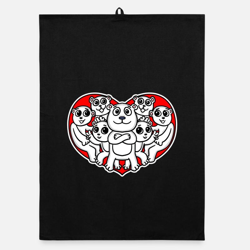 Herz Bär Liebe Romantisch Organic Geschirrtuch