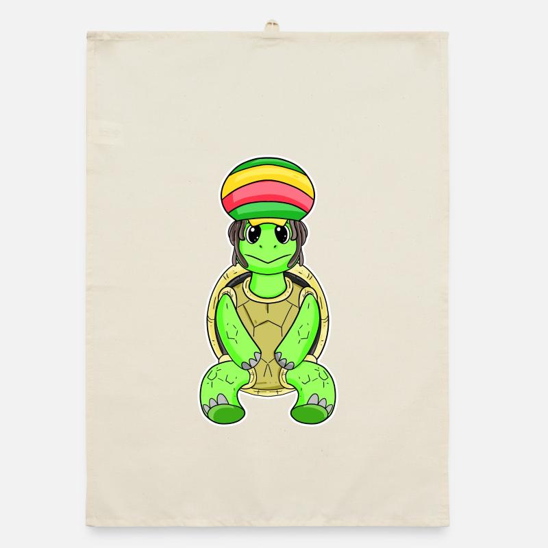 Rasta Turtle Organic dish towel