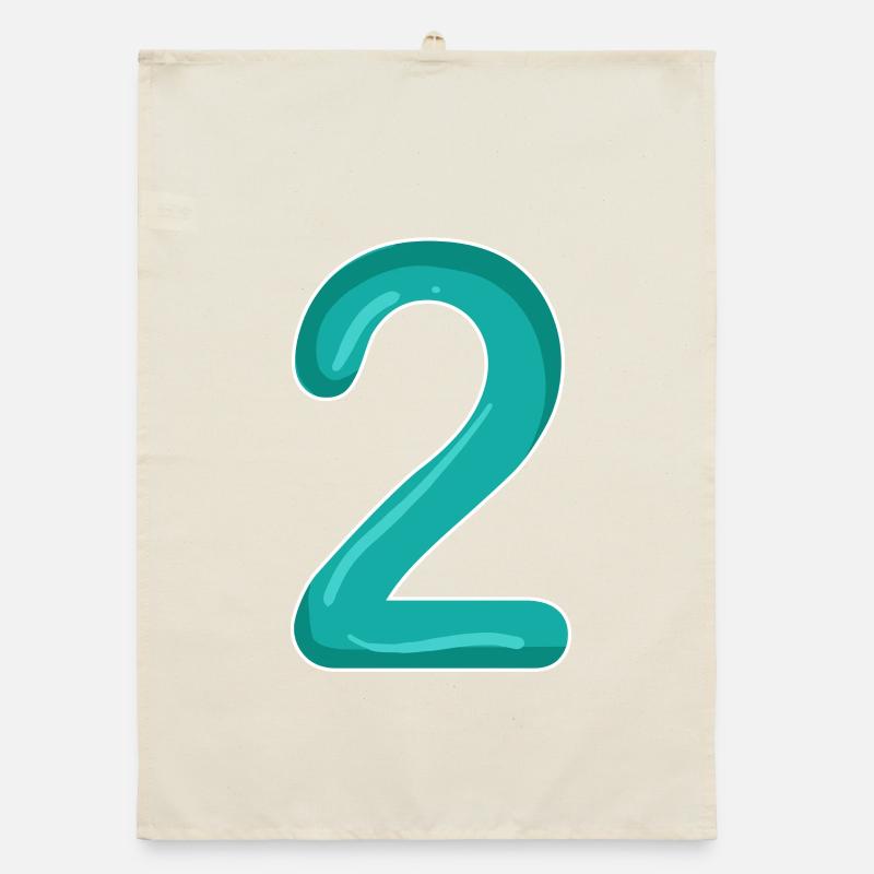 2 - Number - Number Two Organic dish towel