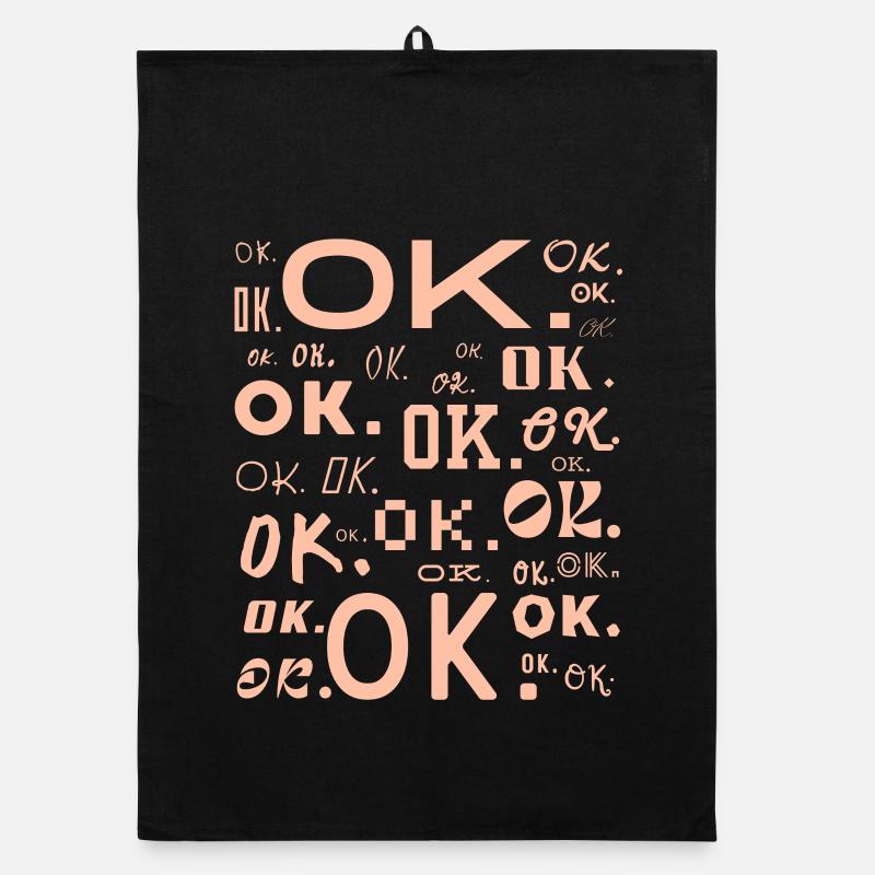 OK. - Organic Geschirrtuch - Schwarz