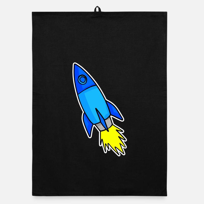 Blaue Rakete Organic Geschirrtuch