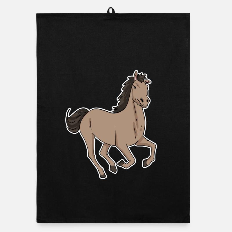 Cheval mignon - Équitation Torchon bio