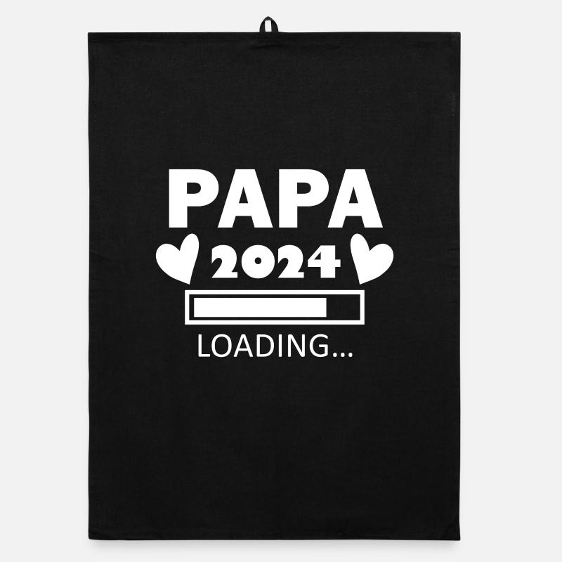 Papa 2024 - Papa werden - Papa Geschenk Organic Geschirrtuch