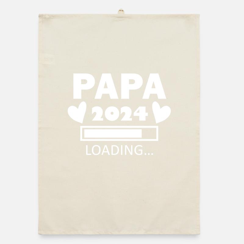 Papa 2024 - Papa werden - Papa Geschenk Organic Geschirrtuch