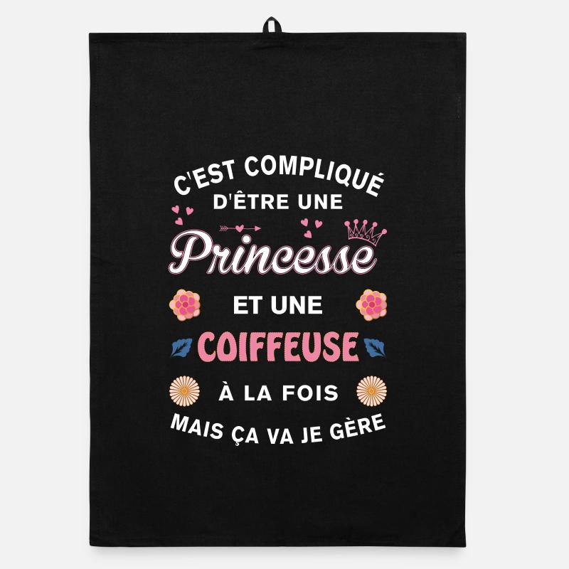 Cadeau Humoristique Coiffeuse Princesse Torchon bio