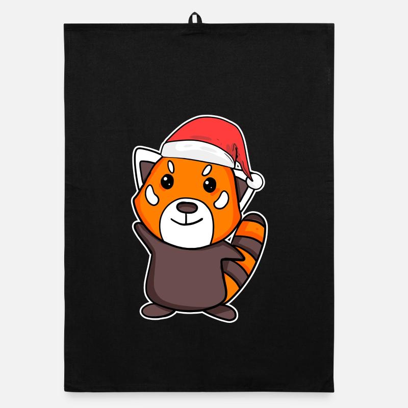 Noël du petit panda occidental Torchon bio