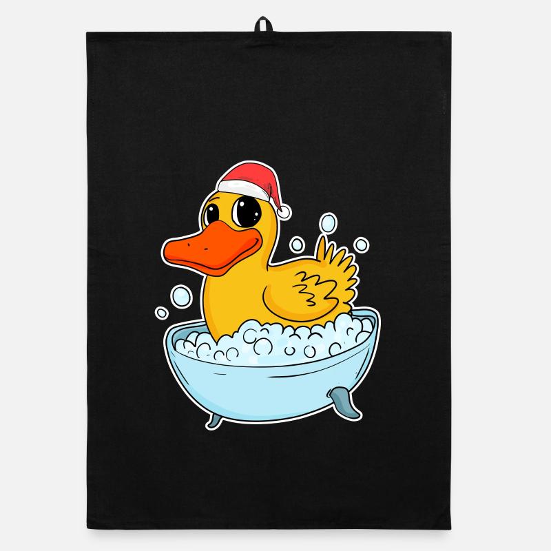 Canard en caoutchouc Noël Torchon bio