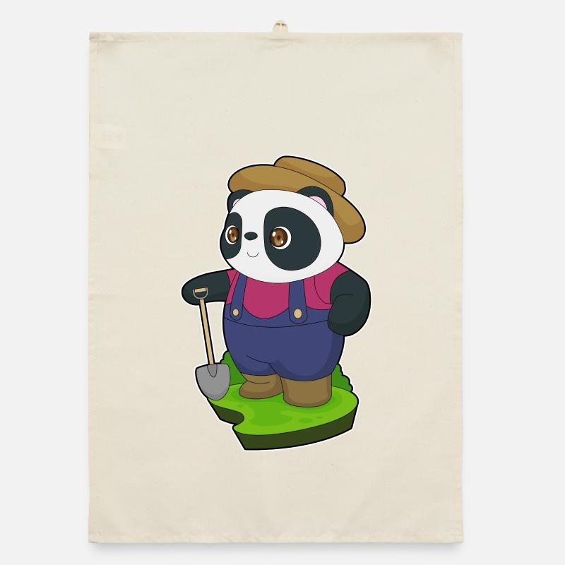 Ferme de pelles Panda Farmer Torchon bio
