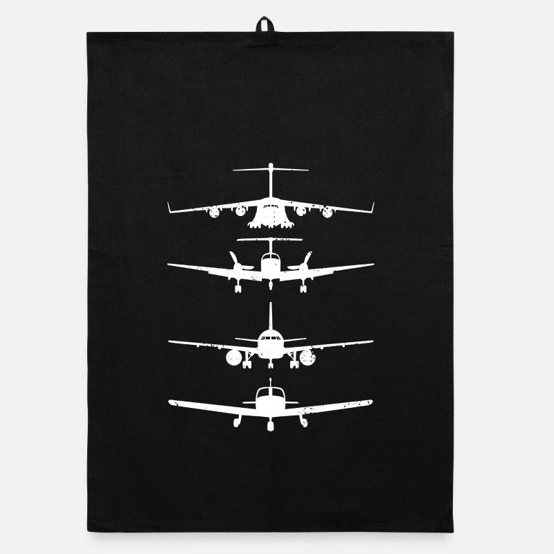 Retro Flugzeugmodelle Organic Geschirrtuch