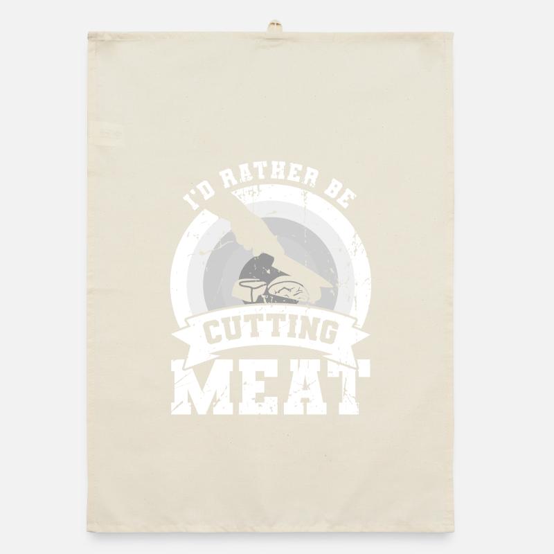 I'd rather cut meat Organic dish towel